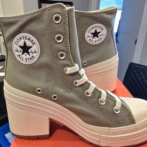 Chuck Taylor 70 De Luxe Heel High Top Shoes A11899C Women's Size 10 Olive Green